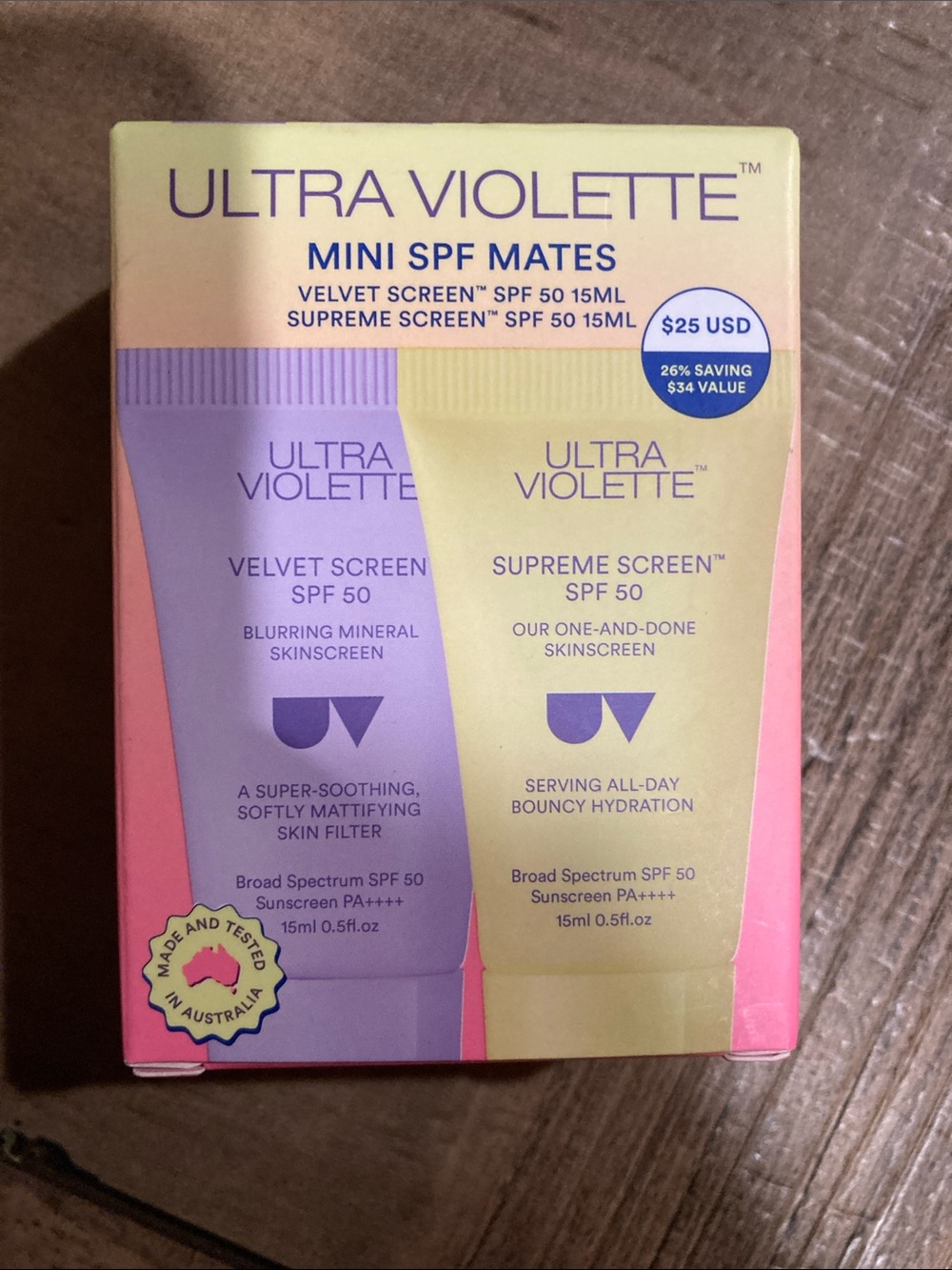 Ultra Violette Mini SPF Duo — Lavender & Pale Yellow Sunscreens